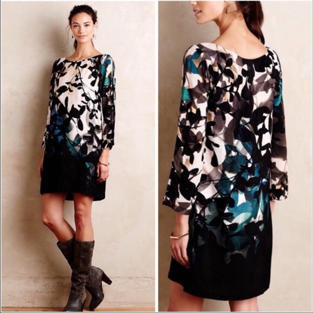 Anthropologie Floral Print Relaxed Dress